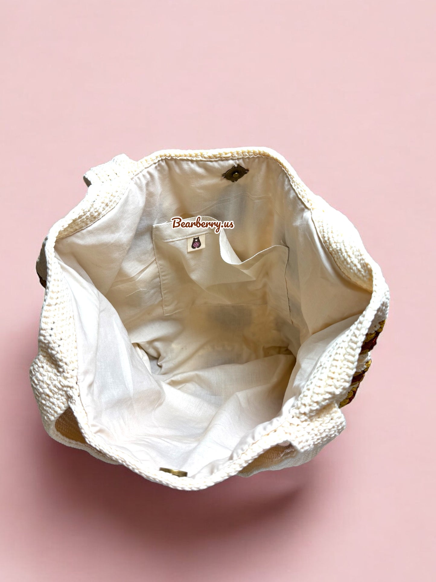 White Bag - Yellow Sunflower