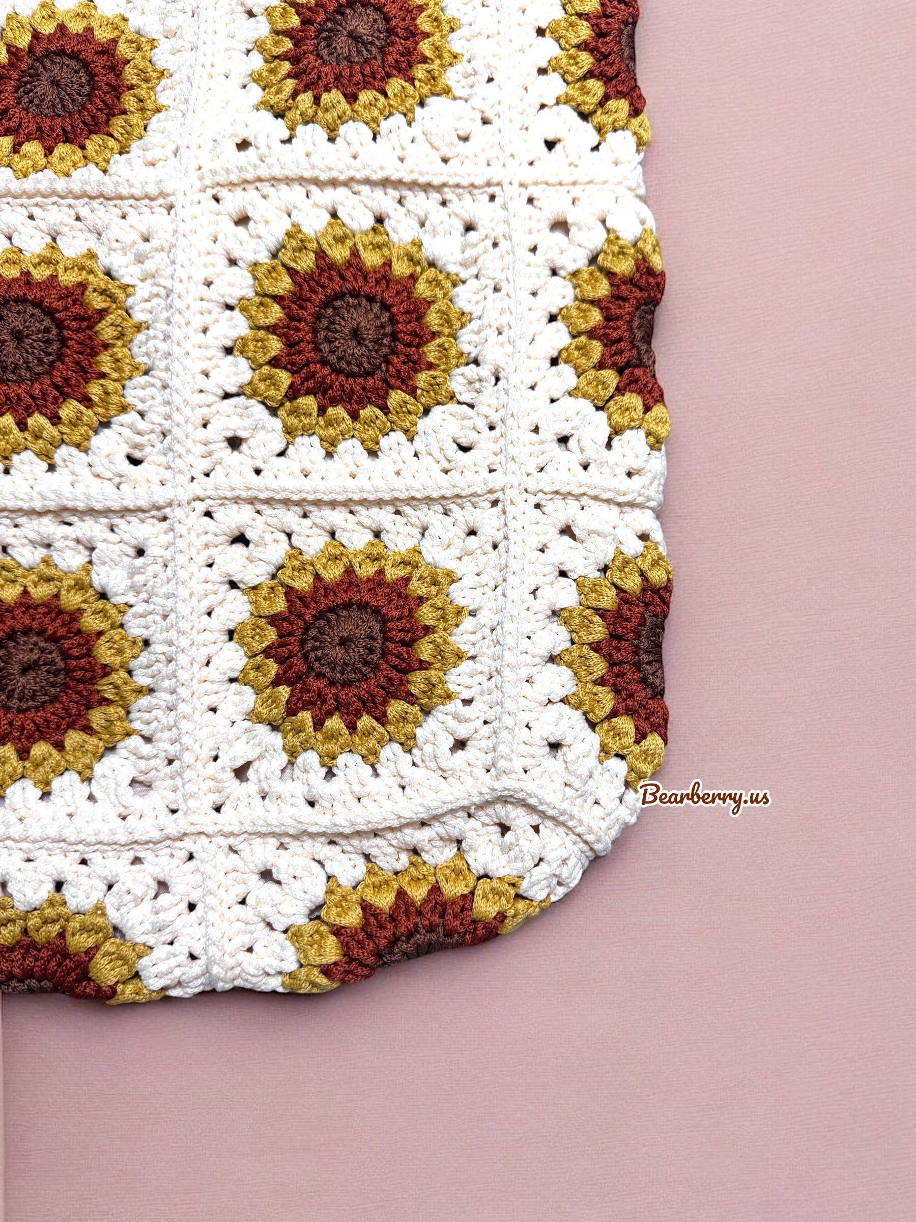 Sunflower Pot  Crochet Hanging