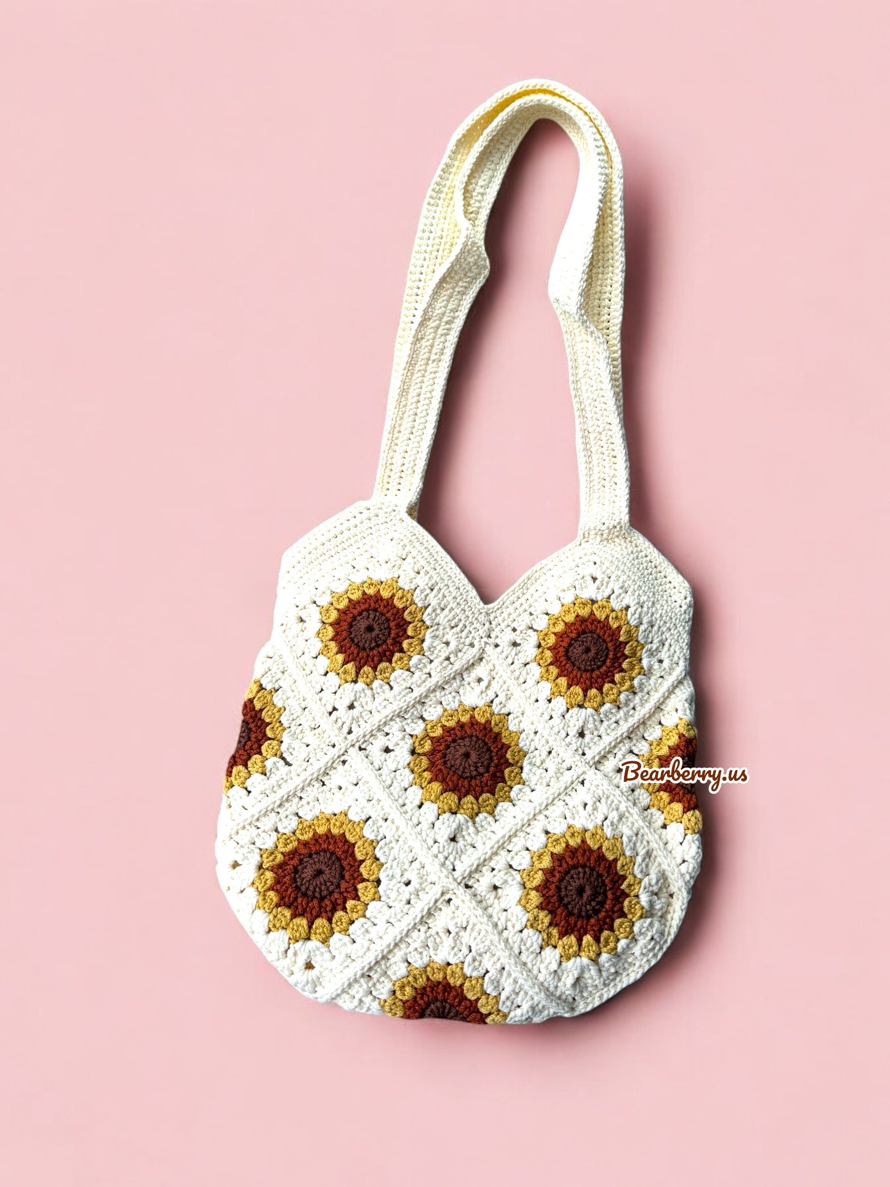 Sunflower Pot  Crochet Hanging