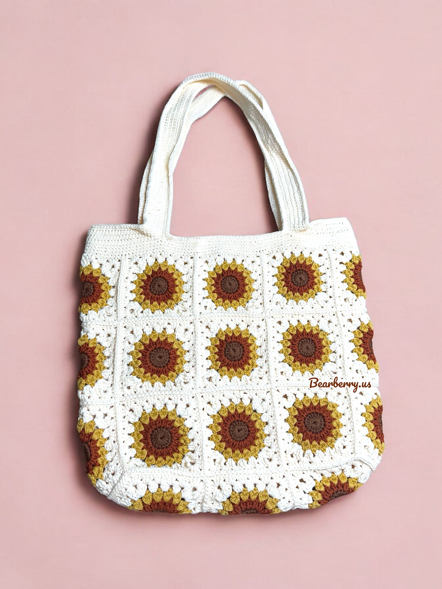 White Bag - Yellow Sunflower